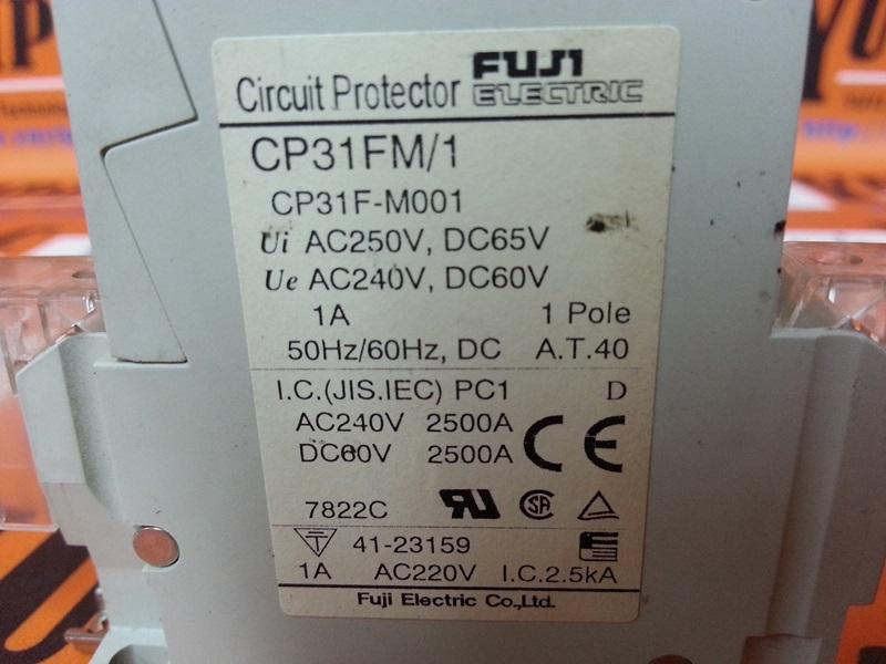 FUJI CP31FM/1 Circuit Protector CP31F-M001 1A 1 Pole - PLC DCS FUJI CP31FM/1 Circuit Protector CP31F-M001 1A 1 Pole - PLC DCS